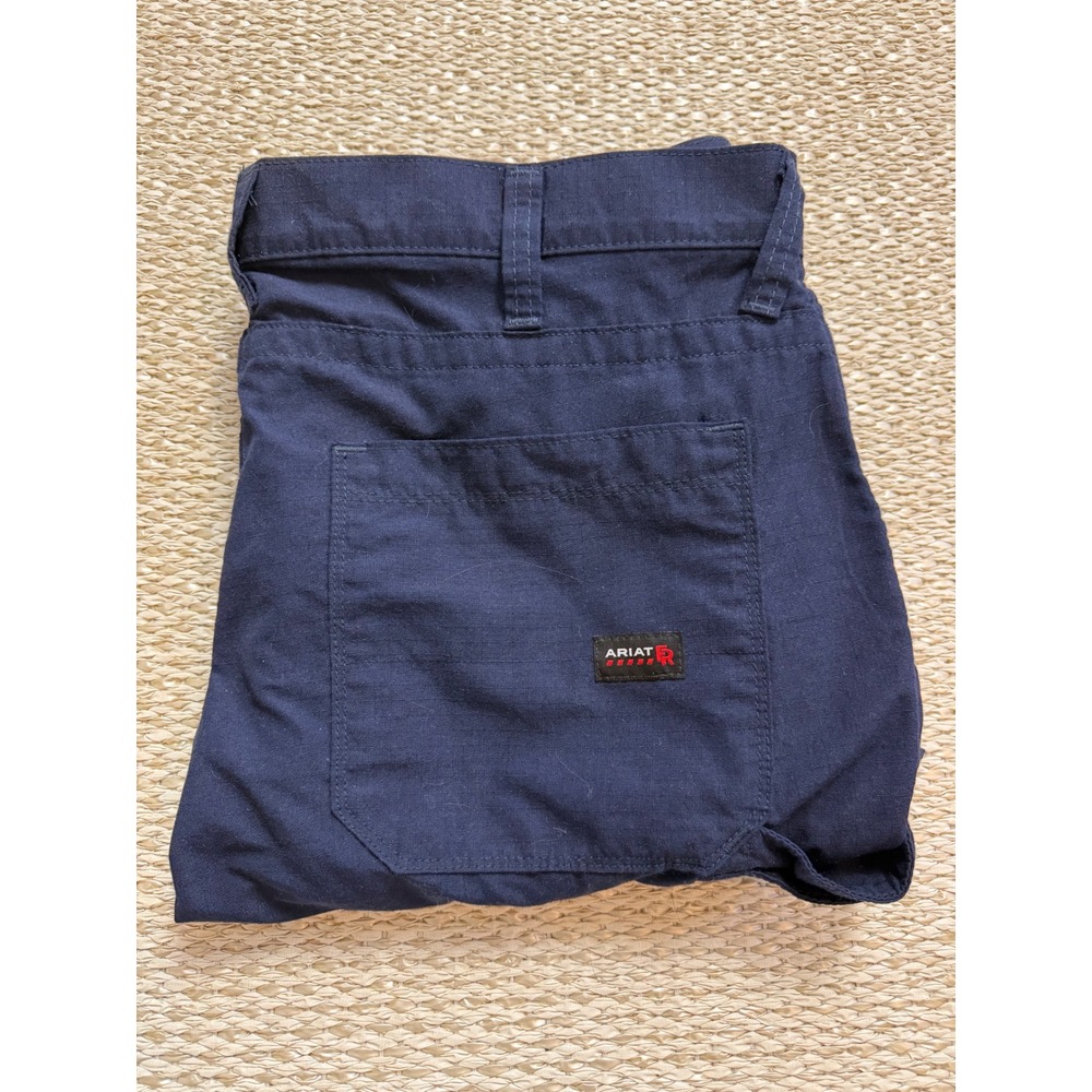 Ariat FR M4 Relaxed Boot Cut Work Pants Mens 38x32 Navy Blue Flame Resistant